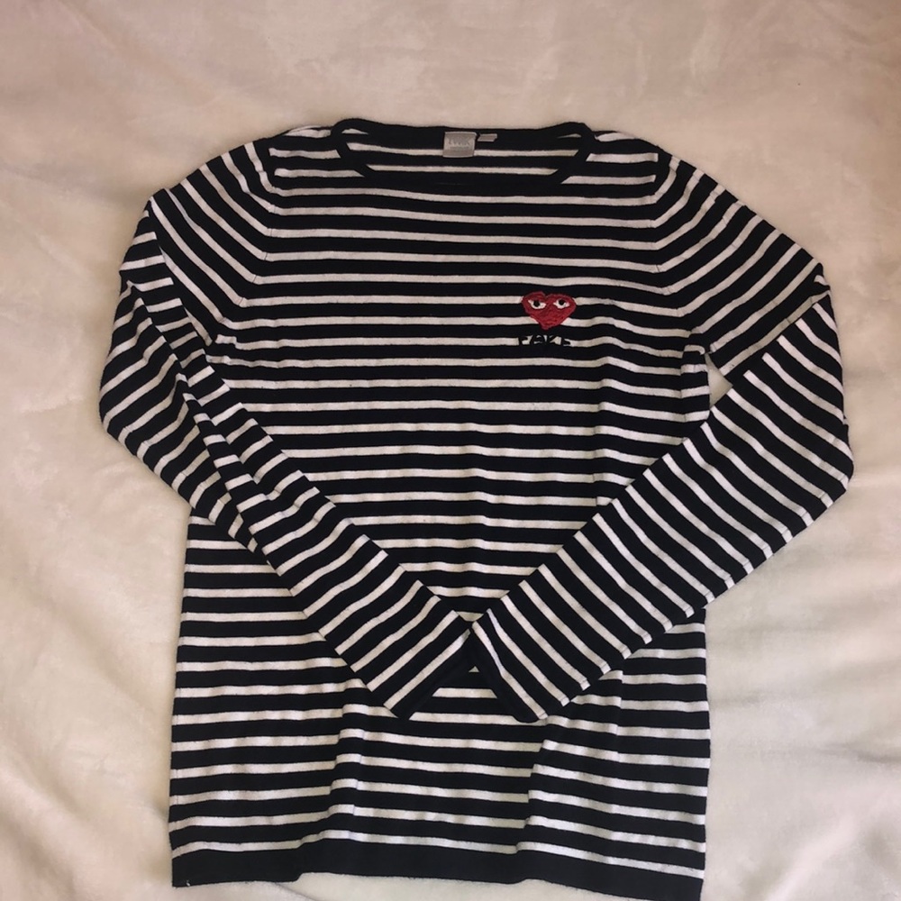 Simons stripped shirt comme des garçon style